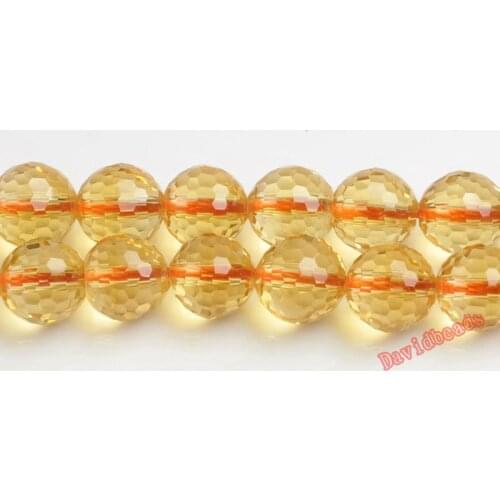 Fctory Price Yellow Faceted Citrines Quartz Beads 15" Strand 6 8 10 mm Pick Size For Jewelry Making diy