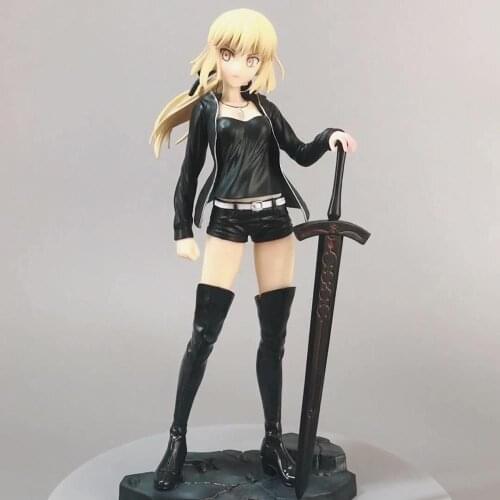 FGO Fate Stay Night Extra informal dress Rea White Black Saber figure model Xmas gift doll T30