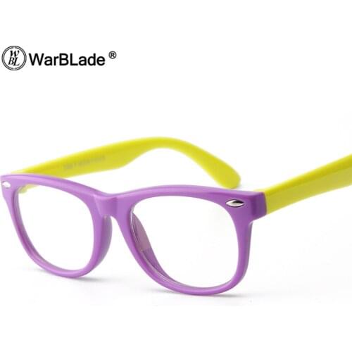 WarBLade Flexible Eyewear Frames Silicone Children Clear Glasses Girls Boys Kids Glasses Frames Optical Spectacle Frames Child