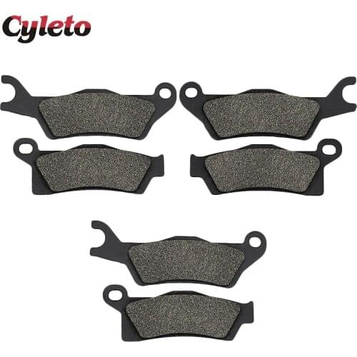 Cyleto Motorcycle Front and Rear Brake Pads Set for Can Am Outlander 450 500 Max 650 800 1000 4X4 EFI STD DPS XT ATV 2012-2017