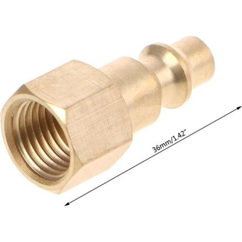 Solid Brass 1/4" NPT Quick Connector Air Hose Fittings Air Compressor Coupler Plug K0AB