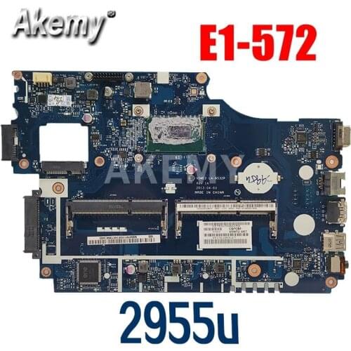 V5WE2 LA-9532P Laptop Motherboard For ACER E1-572 E1-532 TMP255 System motherboard N2955u 100%work