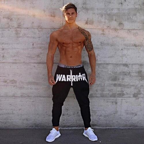 Spring and Autumn mens fashion street fitness pants gym running training jogging casual pants cotton trousers