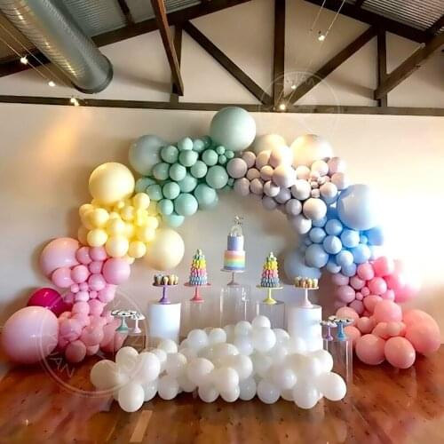 A Set Soft Light Balloon Macarone Color Wedding Balloons Birthday Party Decoration Ball Accessories Kids Toys