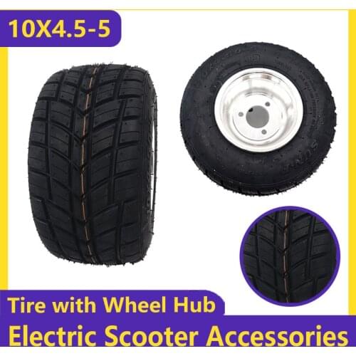 10X4.5-5 Solid Tire 10x4.5-5 Vacuum tire With Aluminum Alloy Hub for Vacuum Tire Drift Go Kart Accessories Beach Car Accessories