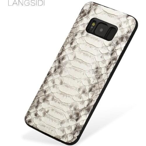 Original python skin case For Galaxy s8 s10 plus Genuine leather phone case back cover for Samsung Note 10 plus A50 A70 a40 a30