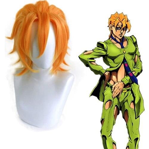Anime JoJos Bizarre Adventure Cosplay Wigs Pannacotta Fugo Cosplay Wig Heat Resistant Synthetic Wig Hair Halloween Party
