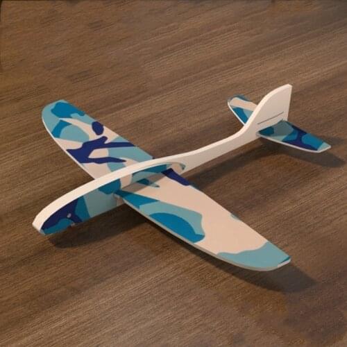 1Pc DIY Foam Glider Slingshot Airplane Model Toys for Children Boys Outdoor Interactive Game Assembled Rubber Band Aircraft Game