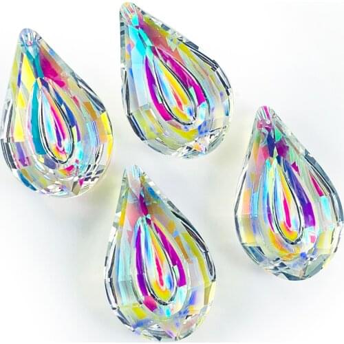 AB-Color Hanging Crystals Prism Suncatcher Pendants Chandelier Crystals Lamp Parts DIY Home Wedding Decor Accessories 75mm