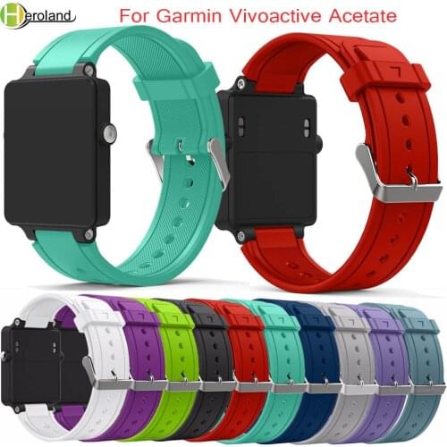 Wristband Silicone Sports Bracelet Watch Strap For Garmin Vivoactive Acetate smart Watchbands Correa Reloj Replacement Wristband