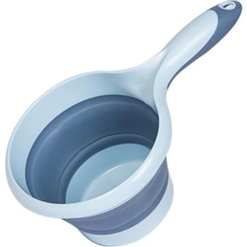 Folding Hanging Long Handle Water Scoop Thickening Plastic Bathing Ladle Spoon Fruit Vegetable Washing Scoop Home Kitchen Tools