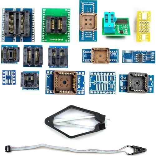 SOP28 SOP8 SOP20 SOP16 PLCC44 32 28 20 IC Extractor 16 PCS Adapters Sockets for TL866II PLUS/CS/A RT809H programmer