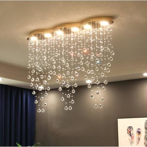 Modern restaurant Crystal Pendants light Dining room hanging lamp Bar Crystals staircase Pendant lamps for bedroom home decor