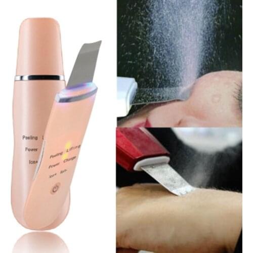 Ultrasonic Face Cleaner Skin Scrubber Ultrasound Vibration Massager Skin Cleaner Pore Peel Scrubber Beauty Exfoliating Machine