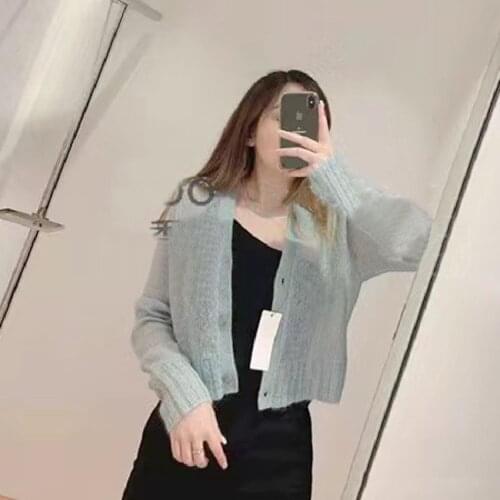 Women Knit Cardigan Long Sleeve V-Neck Single Breasted 2021 Spring Autumn Ladies Sweater and Tops Female Loose Causal Jumper