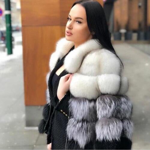 2020 womens new natural fox fur jacket, real silver fox fur jacket, detachable sleeves, three in one multiple ways to wear, var