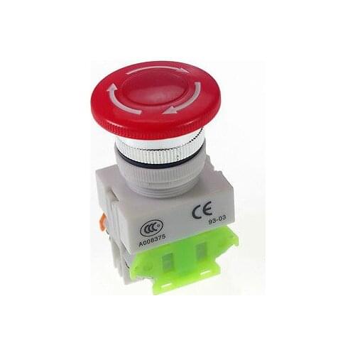10PCS 10A CNC Red Rotary Emergency Stop Mushroom Pushbutton Switch Freeship