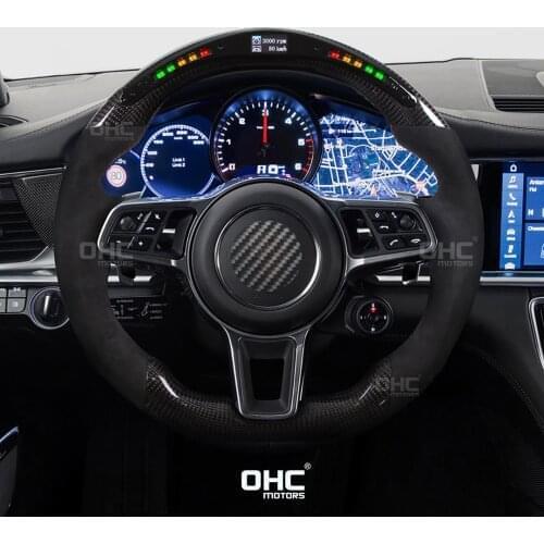 100% Real Carbon Fiber LED Steering Wheel compatible for Pors-che GTS GTR 911 Boxster GT Cayenne Macan 998 781