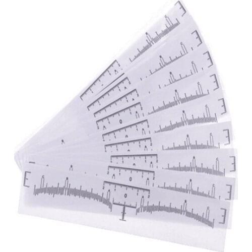 100pcs Microblading Disposable Accurate Permanent Makeup Tebori Eyebrow Shaping Eyebrow Measure Scale By Free Shipping