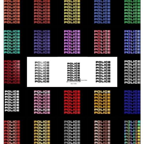 16*2.5cm 8pcs/lot Police Sticker for Car Styling DIY Sticker Vinyl Bumper Body Window Stickers and Decals Decoration Accessories