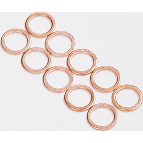 20pcs M10 10mm Motorcycle Braided Clutch Brake Hose Banjo Seal Copper Crush Washer Motorcycle Hose Washers Accessories Tools