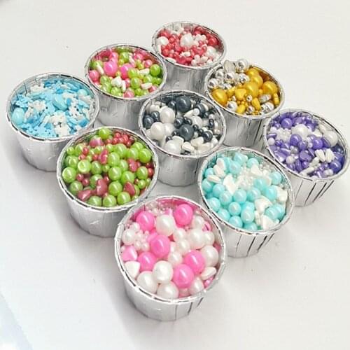 50g Edible Colorful Beads Pearl Sugar Ball Fondant DIY Cake Baking Sprinkles Ball Bottle Package Cake Decoration Free Shipping