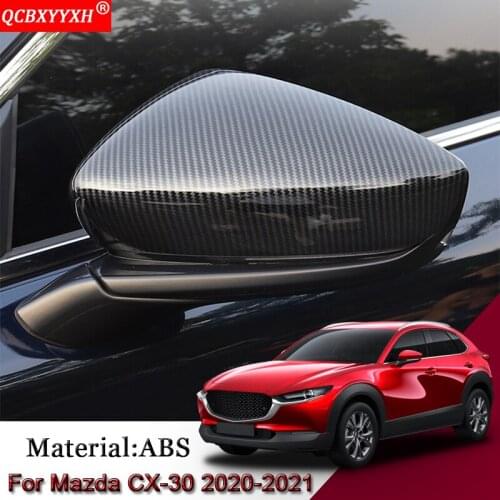 Car Styling ABS Car External Rearview Mirror Cover Sequins Auto Stickers Car Decoration Accessories For Mazda CX-30 2020 2021