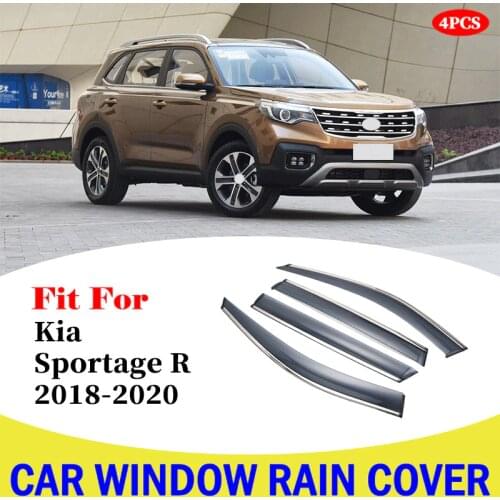 Car Styling Weather Shield Car Awnings Window Visors Sun Rain Shield Cover Accessories Fit For Kia Sportage R 2018-2020