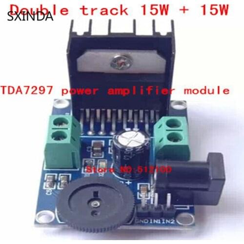 Free Shipping 5PCS/LOT TDA7297 15W+15W Promotion 1PC New DC 6 to 18V Power Amplifier Module Double Channel 10-50W