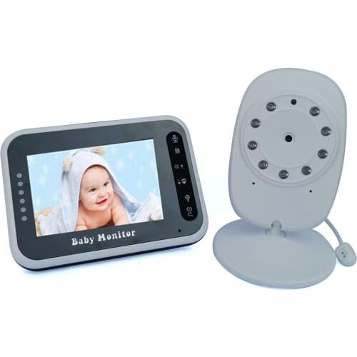 3.5"LCD 2.4GHz Wireless Digital video Baby Monitor VOX Zoom Camera IR Night Vision Temperature Support Baby crying warning light