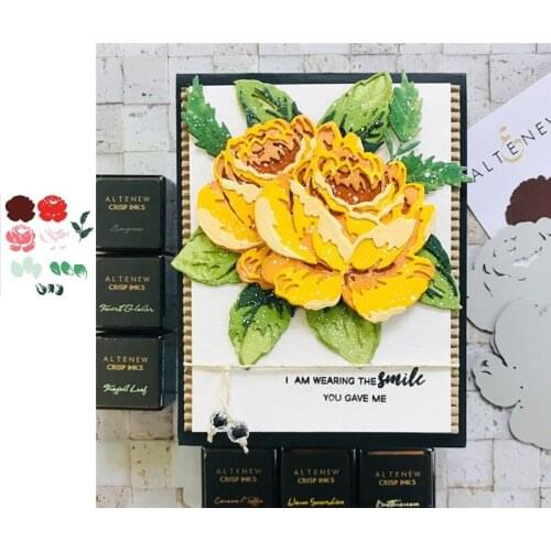 Big Red Flower Cutting Dies Scrapbook Dariy Decoration Stencil Embossing Template DIY Greeting Card Handmade