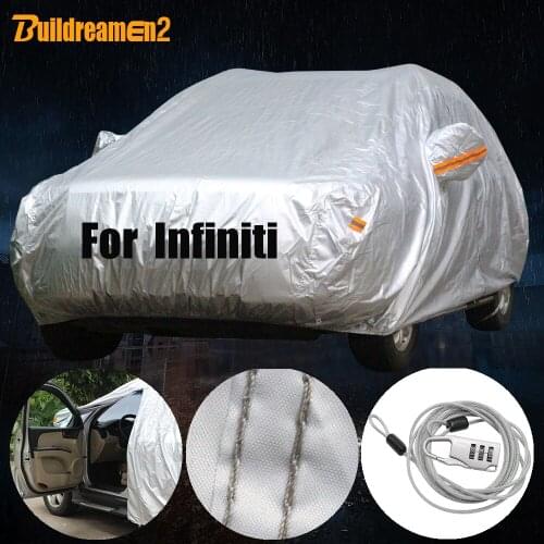 Buildreamen2 Full Car Cover Outdoor Sun Rain Snow Protection Cover Waterproof For Infiniti G37 G35 G25 M35 Q60 Q60S Q50L M25 Q45