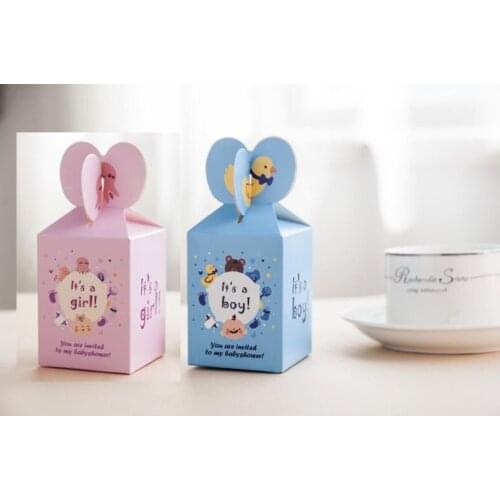 Full Moon Baby Gift Bag Cartoon Candy Box Baby Shower Favors Box Boy Girl Kids Event Party Decorations Supplies Reticule