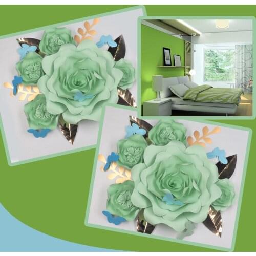 DIY Giant Paper Flowers Backdrops 2018 Large Flower Set Baby Nursery Backdrop Deco Vedio Tutorials Leaves Butterflies