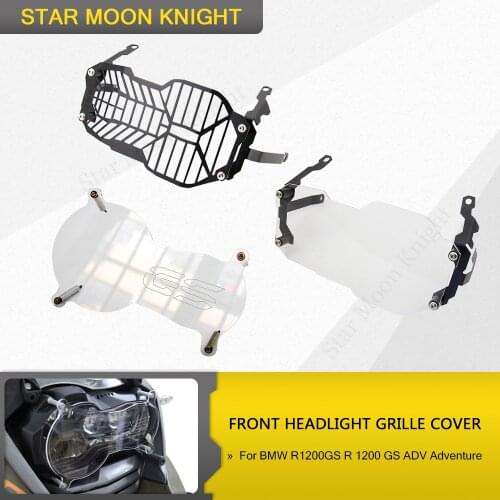 For BMW R1200GS LC ADV 2013-2018 motorcycle Grille Headlight Protection Stainless Steel / black /transparent /Grille mesh