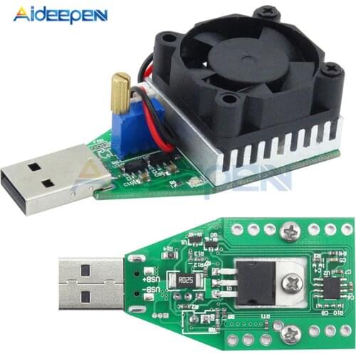 15W DC 3V-21V Electronic Test Load resistor USB Interface Battery Discharge Capacity Tester with Fan Adjustable Current Module
