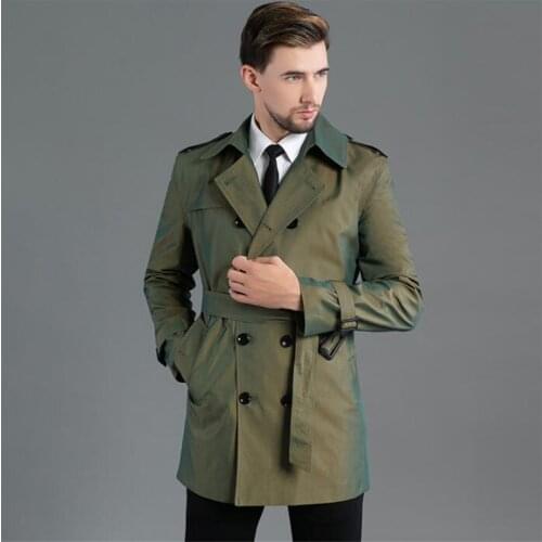 Short Mens trench coats кардиган мужской fashion man coat men double-breasted clothes slim overcoat long sleeve new designer