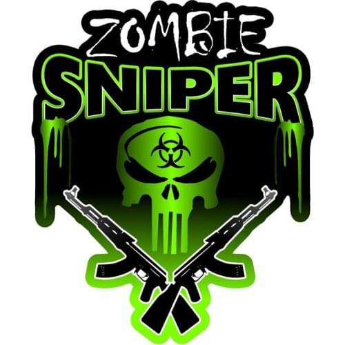 Creative ZOMBIE SNIPER Car Sticker Car Styling Fashion Bumper Window Motorcycle Bodywork Sunscreen Decal Accessories KK13*11cm