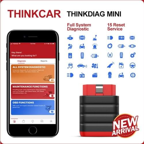Thinkdiag mini OBD2 Scanner Full System Auto Diagnostic Tool OBD 2 Car Scanner Code Reader Easydiag For iOS Android