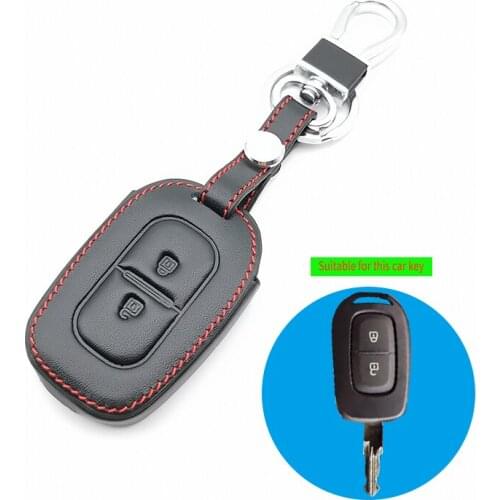 Soft Texture Leather Car Key Fob for Renault Duster dacia Scenic Master Megane Logan Clio Captur Keyless Case Cover Protect