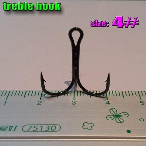 2019new Treble Fishing Hooks 4# 5000pcs direct factory high carbon steel