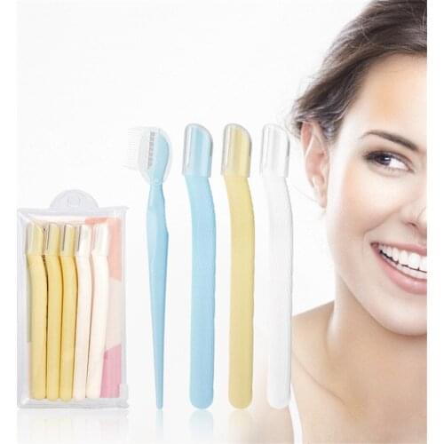 New 3 Pieces Simplified Eyebrow Trimmer Razor of Micro Distance Blade Beauty Makeup Tools E525