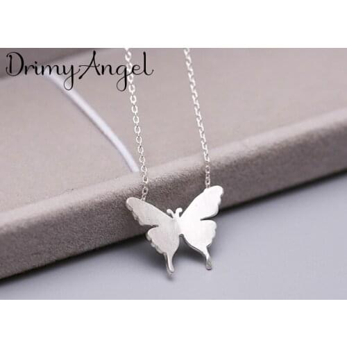 New Arrivals Silver Color Butterfly Necklaces for Women Wedding Jewelry Long Statement Necklaces