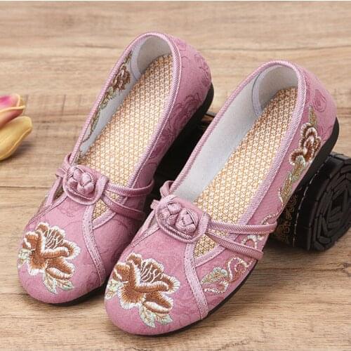 New Women Loafers Vintage Slip On Shoes For Women Comfortable Antiquity Ballet Flats Embroidered Harajuku Shoes Ladies Platforms