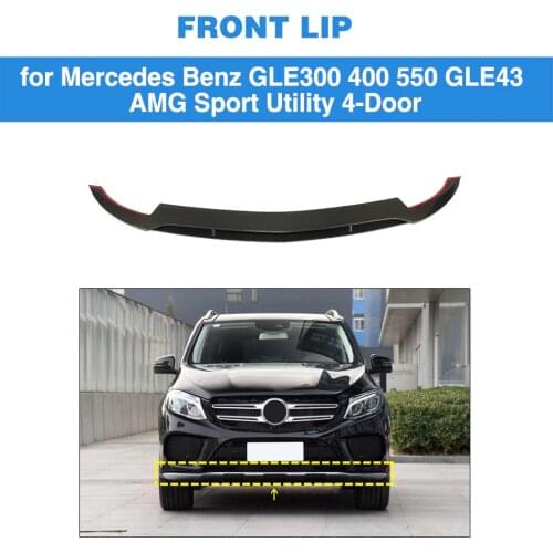 Front Bumper Lip Splitters For Mercedes-Benz GLE Class Sport GLE43 AMG 2015 - 2019 Front Bumper Lip Splitters Carbon Fiber