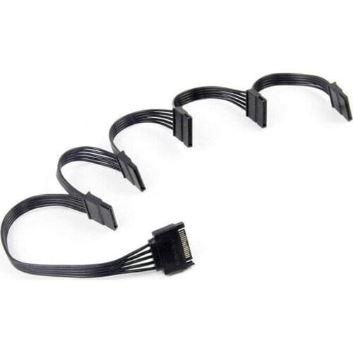 1 to 5 SATA 15Pin Hard Drive Power Supply Splitter Cable Cord For Chia DIY PC Sever Wire 60CM Male to Female Extension Adapter