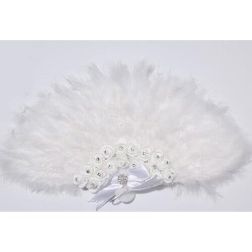 Nordic Elegant Feather Fan Wedding Supplies Feather Fan Bride Without Folding Hand Fan Party Supplies Photo Prop Home Decoration