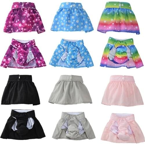 Pet Dog Physiological Pants Skirt Cotton Diaper Sanitary Dress Female Dog Shorts Menstrual Safety Panties Cute Puppy Underwear