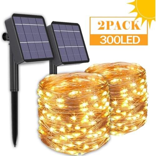 50/100/200/330 LED Solar Light Outdoor Lamp String Lights For Holiday Christmas Party Waterproof Fairy Lights Garden Garland
