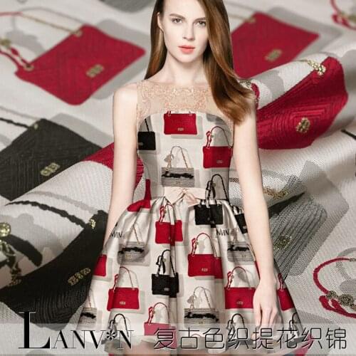 Spring fresh three-dimensional jacquard fabric retro aristocratic texture Tingzhao woven fabric jacket diy fabric